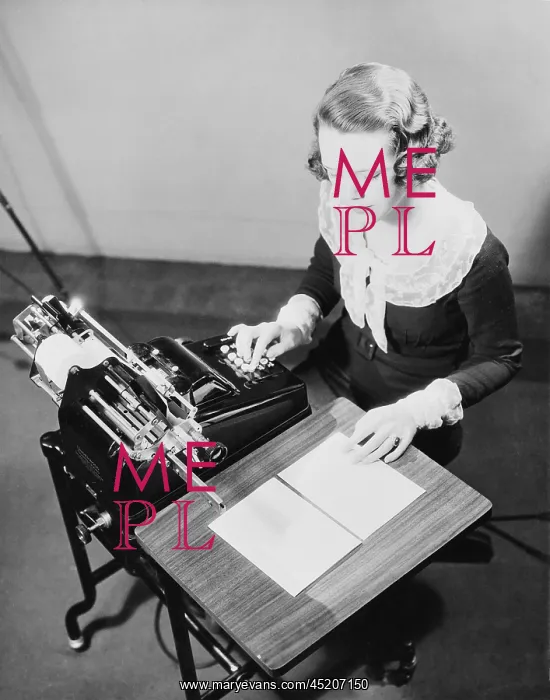 : Young female government employee using an ? : Young female government employee using an ?