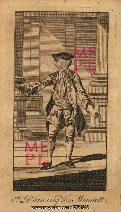: Young gentleman dancing the minuet in a ballroom : Young gentleman dancing the minuet in a ballroom