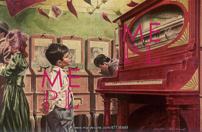 : Young George Gershwin watching a Player Piano