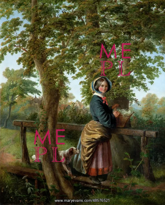 : Young Girl with a Basket of Eggs : Young Girl with a Basket of Eggs