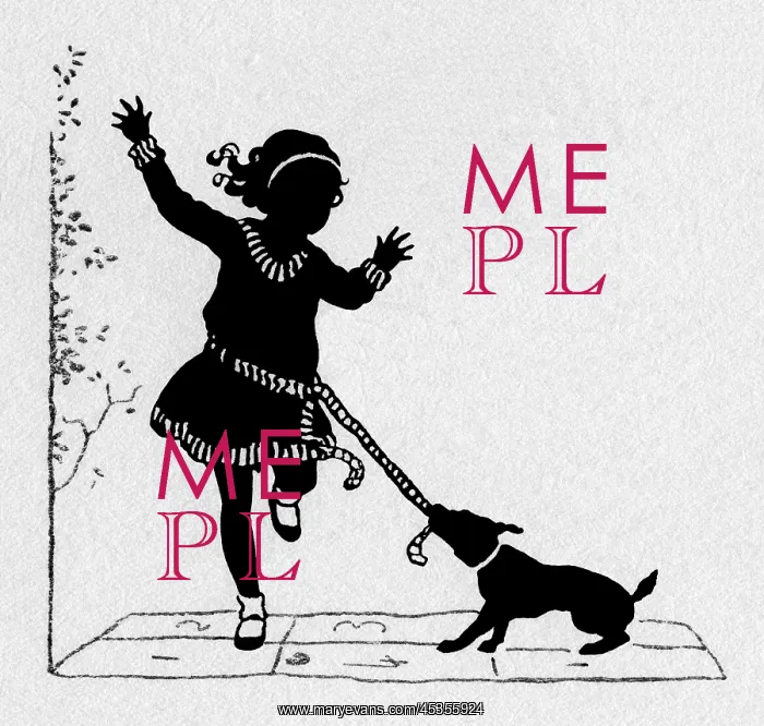 : Young girl & her dog : Young girl & her dog