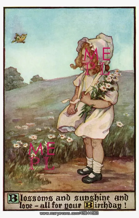 : Young girl with flowers : Young girl with flowers