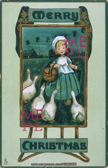 : Young Girl with Geese : Young Girl with Geese