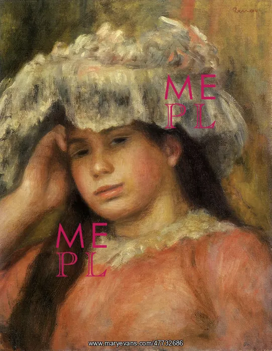  : Young Girl in a Hat, by Renoir