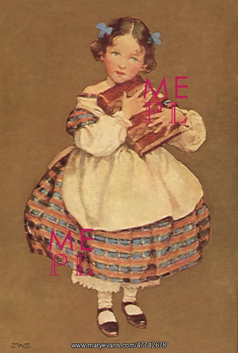  : Young Girl holding Book
