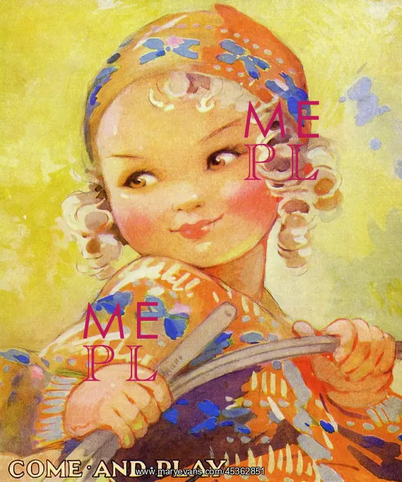 : Young girl with a hoop : Young girl with a hoop