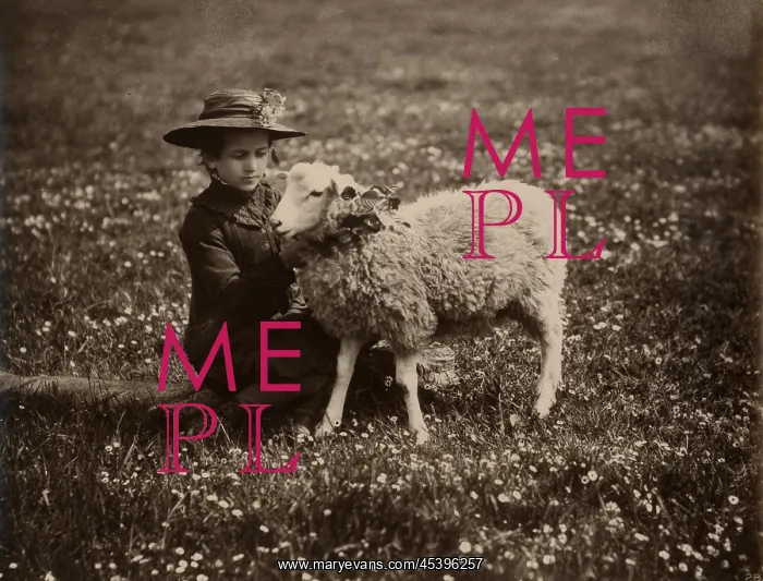 : Young Girl with lamb : Young Girl with lamb