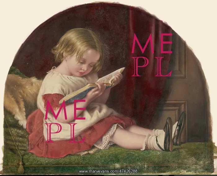 : Young girl reading : Young girl reading
