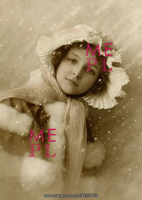: Young girl out in the snow : Young girl out in the snow