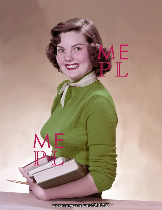 : Young Girl Student With Books : Young Girl Student With Books