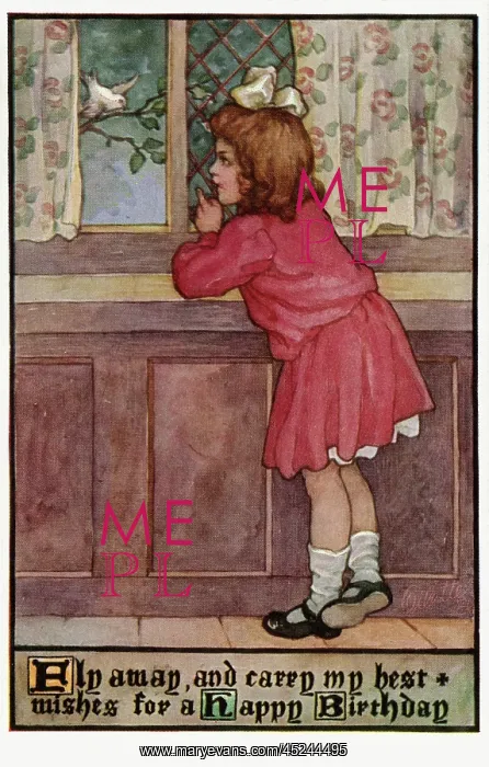 : Young girl at a window : Young girl at a window