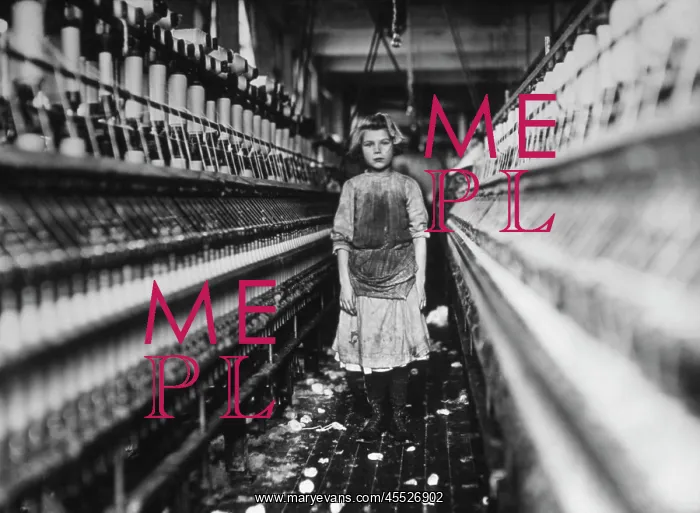  : Young Girl Working in Cotton Mill