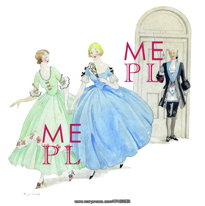 : Two young ladies and footman : Two young ladies and footman