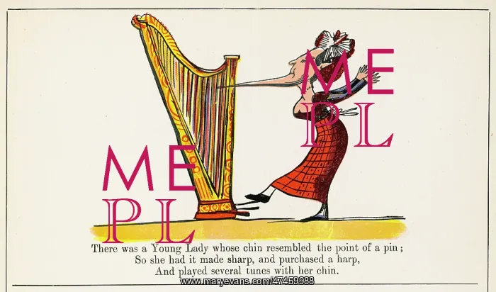 : Young Lady Whose Chin, Edward Lear : Young Lady Whose Chin, Edward Lear