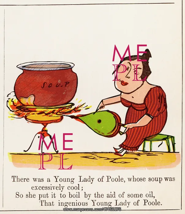 : Young Lady of Poole, Edward Lear : Young Lady of Poole, Edward Lear