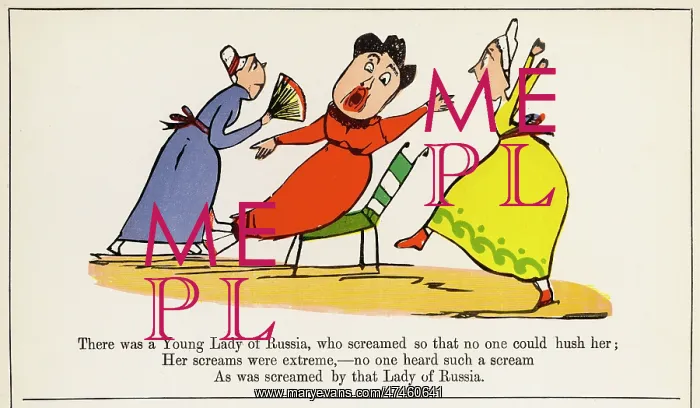 : Young Lady of Russia, Edward Lear : Young Lady of Russia, Edward Lear