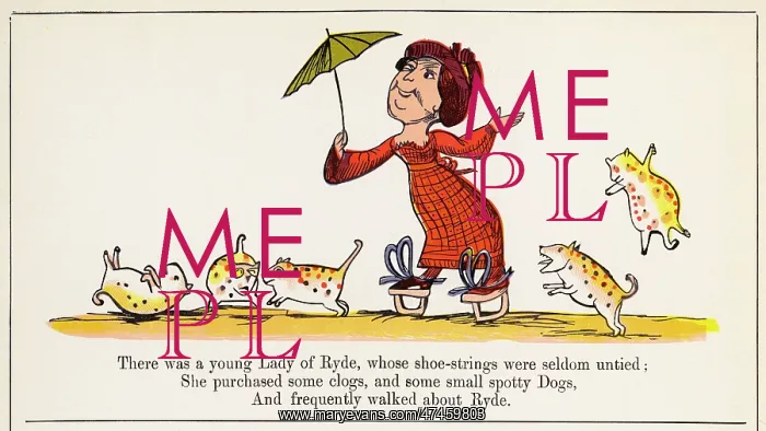 : Young Lady of Ryde, Edward Lear : Young Lady of Ryde, Edward Lear