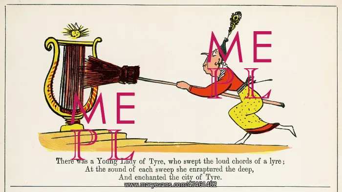 : Young Lady of Tyre, Edward Lear : Young Lady of Tyre, Edward Lear