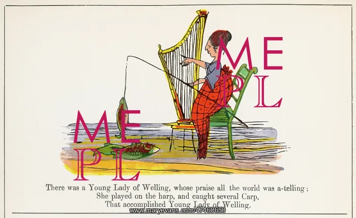 : Young Lady of Welling, Edward Lear : Young Lady of Welling, Edward Lear