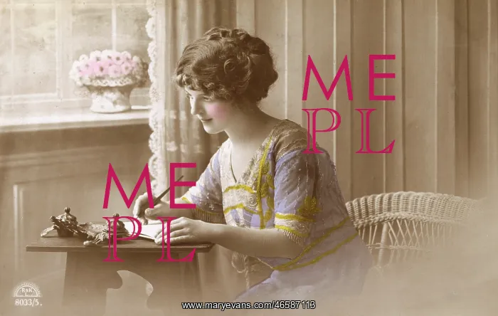  : Young lady writing a letter