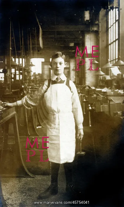 : A Young machine shop apprentice : A Young machine shop apprentice