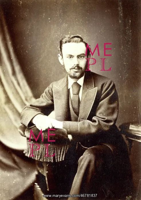 : Young man in a cabinet photograph : Young man in a cabinet photograph