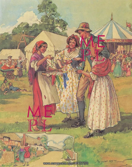 : Young man with two girls at the fair : Young man with two girls at the fair