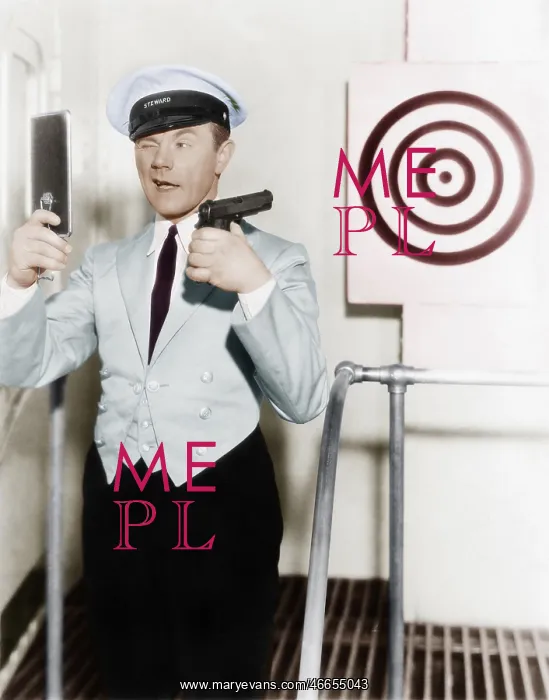 : Young man looking at a mirror and aiming at a dartboard : Young man looking at a mirror and aiming at a dartboard