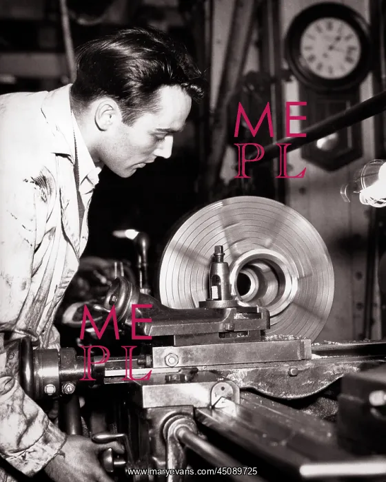 : Young Man Machinist Working in Machine Shop Tool : Young Man Machinist Working in Machine Shop Tool