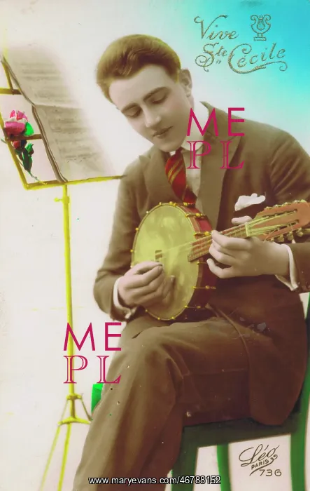  : A young man playing the Banjolele, Paris, 1920s