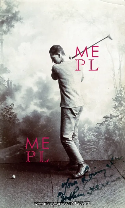 : A Young man playing a golf shot - studio photograph : A Young man playing a golf shot - studio photograph