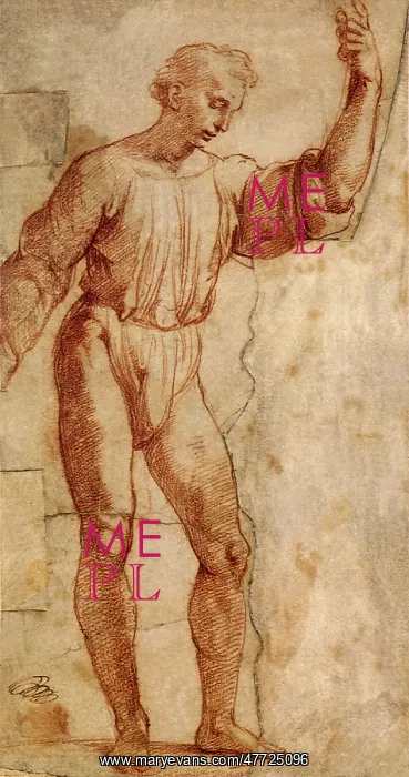  : Young man standing, by Raphael
