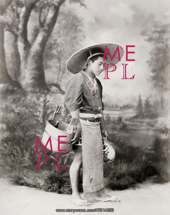 : Young man with wine flask, Japan