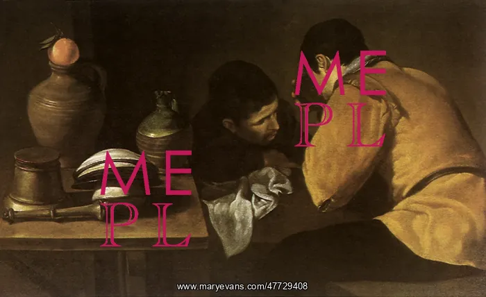 : Two Young Men at the Table, by Velazquez : Two Young Men at the Table, by Velazquez