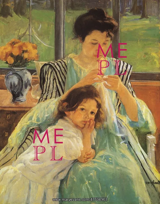  : Young Mother Sewing, by Cassatt