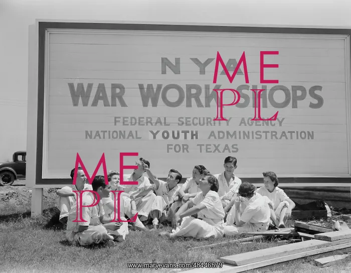 : Young National Youth Administration trainees : Young National Youth Administration trainees