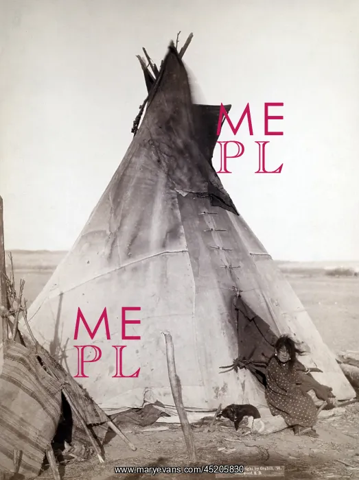 : A young Oglala girl sitting in front of ? : A young Oglala girl sitting in front of ?