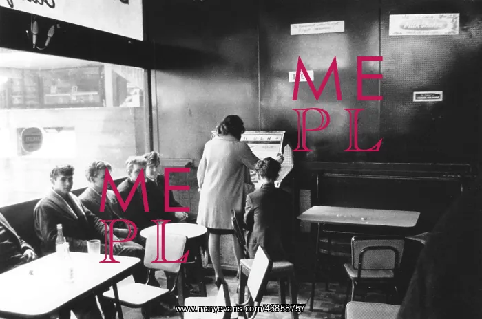 : Young people in a scruffy cafe, Sheffield : Young people in a scruffy cafe, Sheffield