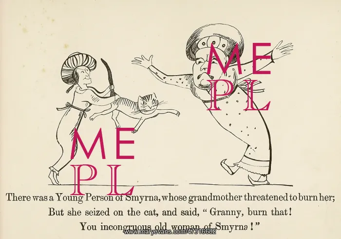 : Young Person of Smyrna, Edward Lear : Young Person of Smyrna, Edward Lear