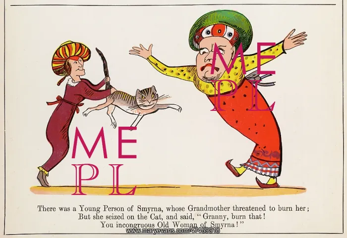: Young Person of Smyrna, Edward Lear : Young Person of Smyrna, Edward Lear