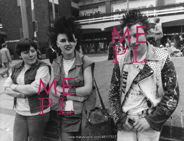 : Young punks at a shopping centre : Young punks at a shopping centre