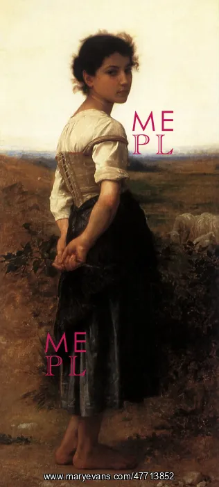 : Young Shepherdess, by Bouguereau : Young Shepherdess, by Bouguereau