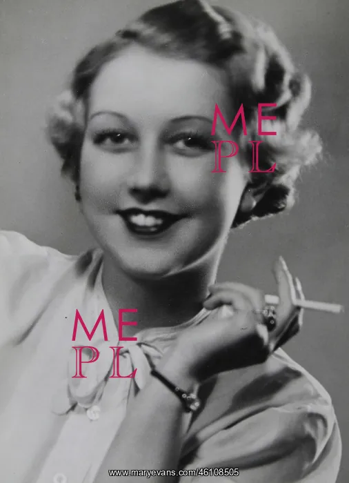 : Young smiling woman with cigarette : Young smiling woman with cigarette