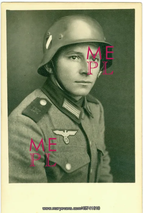 : Young uniformed German veteran of the Russian front : Young uniformed German veteran of the Russian front