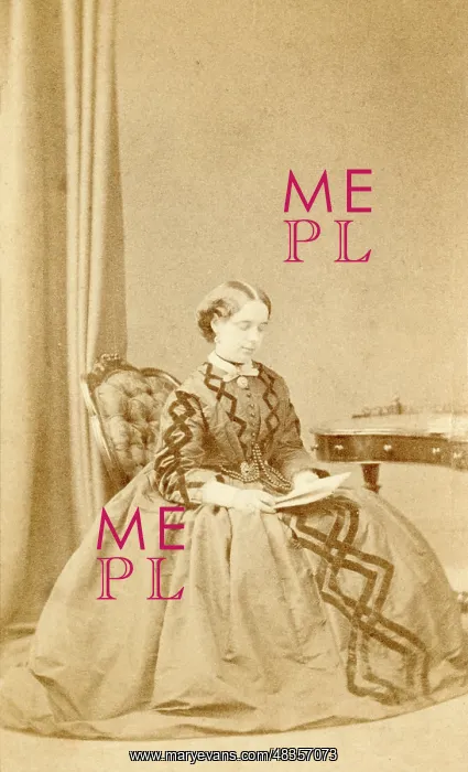 : Young Victorian woman reading a letter : Young Victorian woman reading a letter
