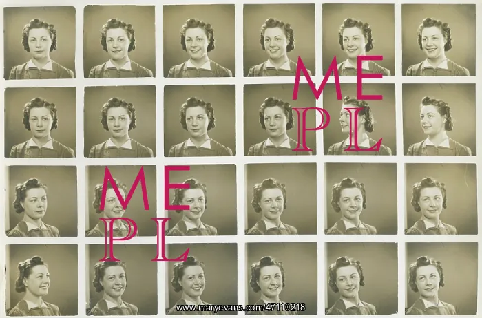 : Young woman, 1940s - multiple studio portraits : Young woman, 1940s - multiple studio portraits