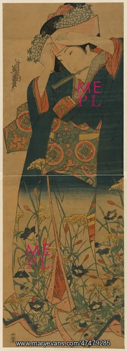 : Young woman adjusting her hat