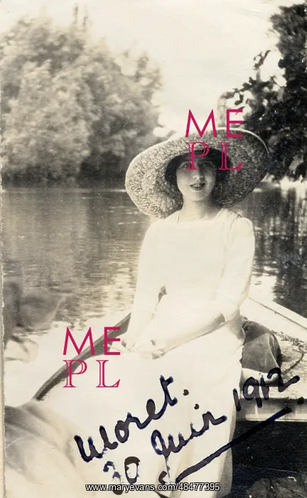  : Young woman on a boat