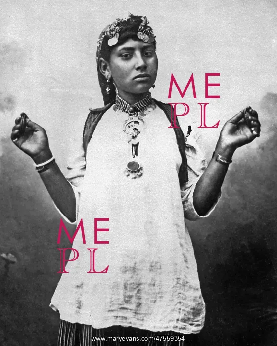 : Young woman with castanets, Egypt : Young woman with castanets, Egypt
