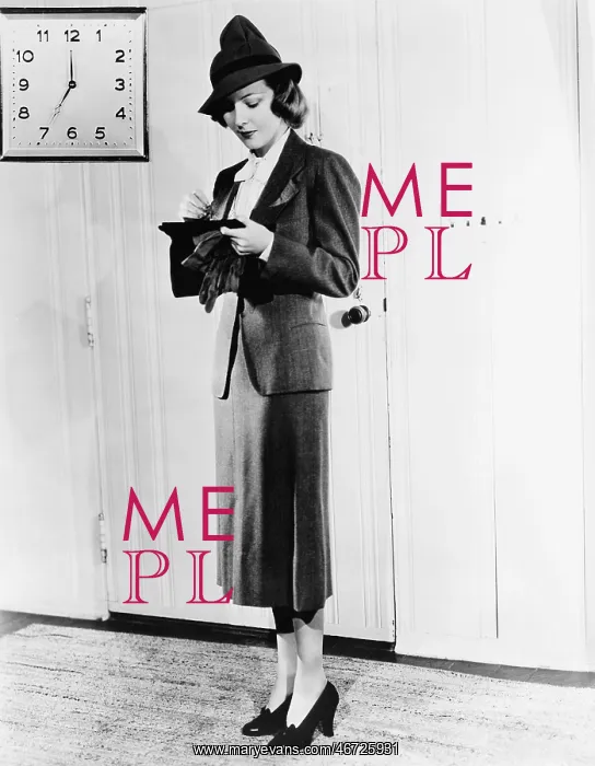  : Young woman checking her purse